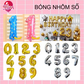 BONG BÓNG SỐ SIZE 40CM - 70CM