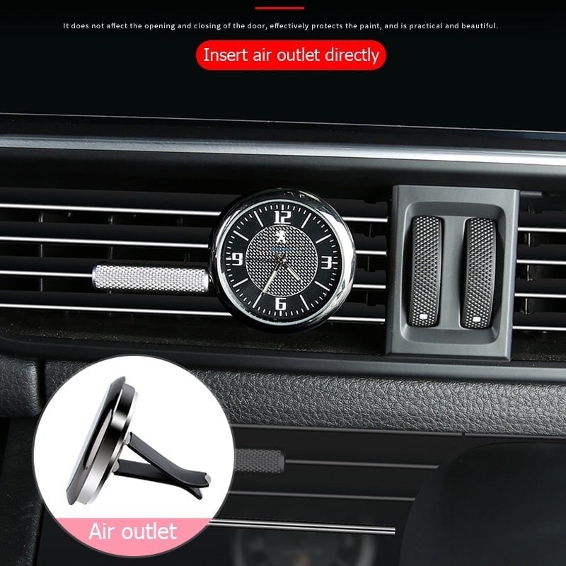 Peugeot Đồng hồ ô tô Đồng hồ thạch anh nhỏ Nội thất ô tô Loại dạ quang Thích hợp cho 206 208 207 307 308 2008 3008 508 408 5008 406
