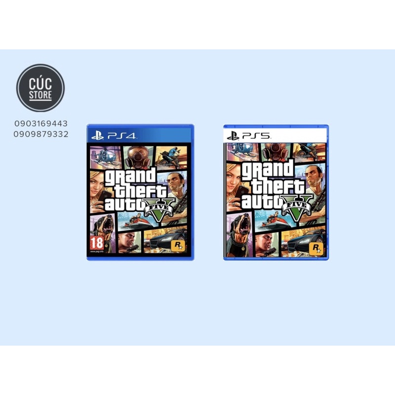 Đĩa chơi game PS4 / PS5: Grand Theft Auto V ( GTA 5)