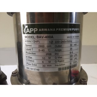Máy bơm hố móng,bùn loãng APP BAV-400A có phao