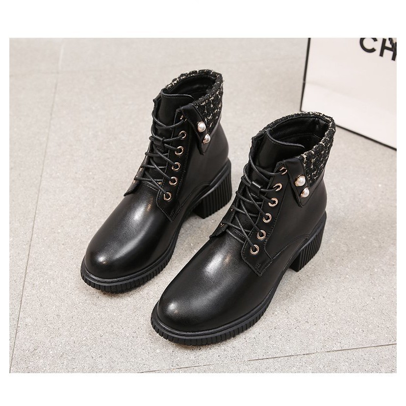 Boot Nữ Martin phong cách Nhật Bản Cao Gót 5P