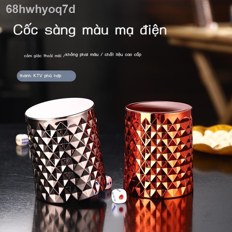 68hwhyoq7dCốc sàng thanh mới KTV xúc xắc chống rơi cốc màu ném xu hướng cao cấp LOGO tùy chỉnh để gửi 6 viê