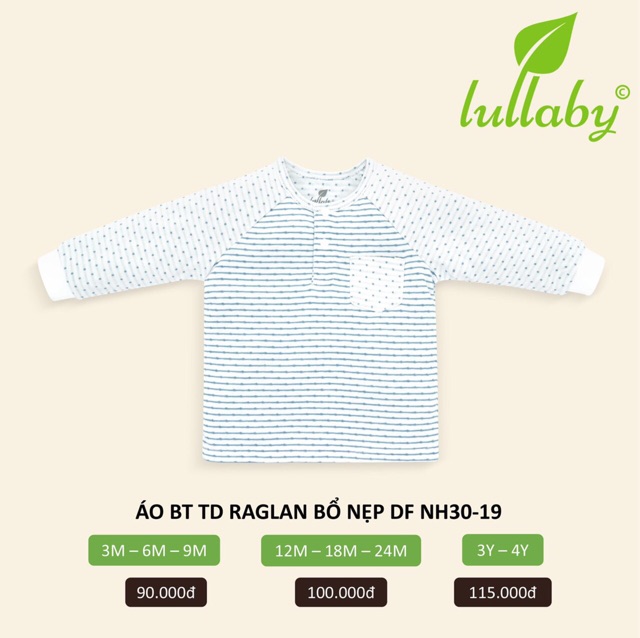 Áo Bé trai, bé gái thu đông 2 lớp Raglan bổ nẹp Lullaby