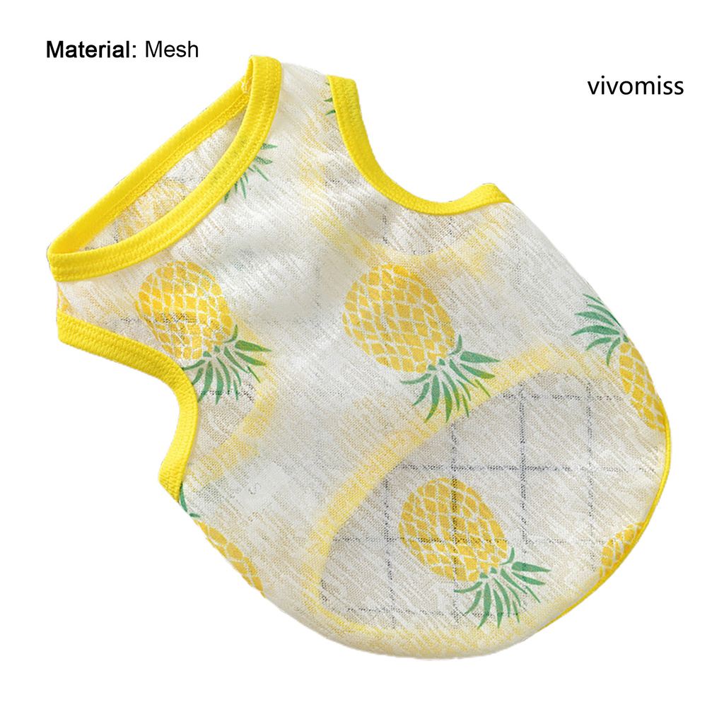 Áo thun lưới cổ tròn chống nắng cho thú cưng