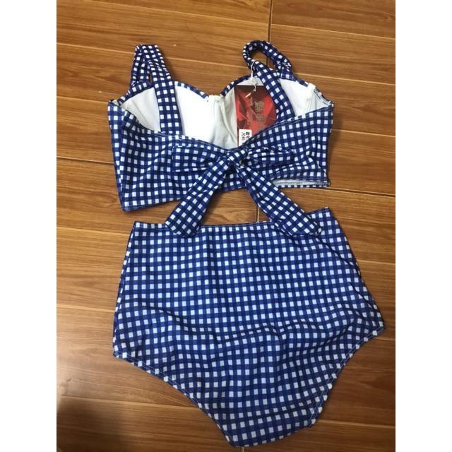 Bộ Đồ Bơi Đi Tắm Biển Nữ Bikini 2 Mảnh Kẻ Caro (1 Set Áo Bra Và Quần Lót)  2169 tổng kho sỉ vp88 | BigBuy360 - bigbuy360.vn