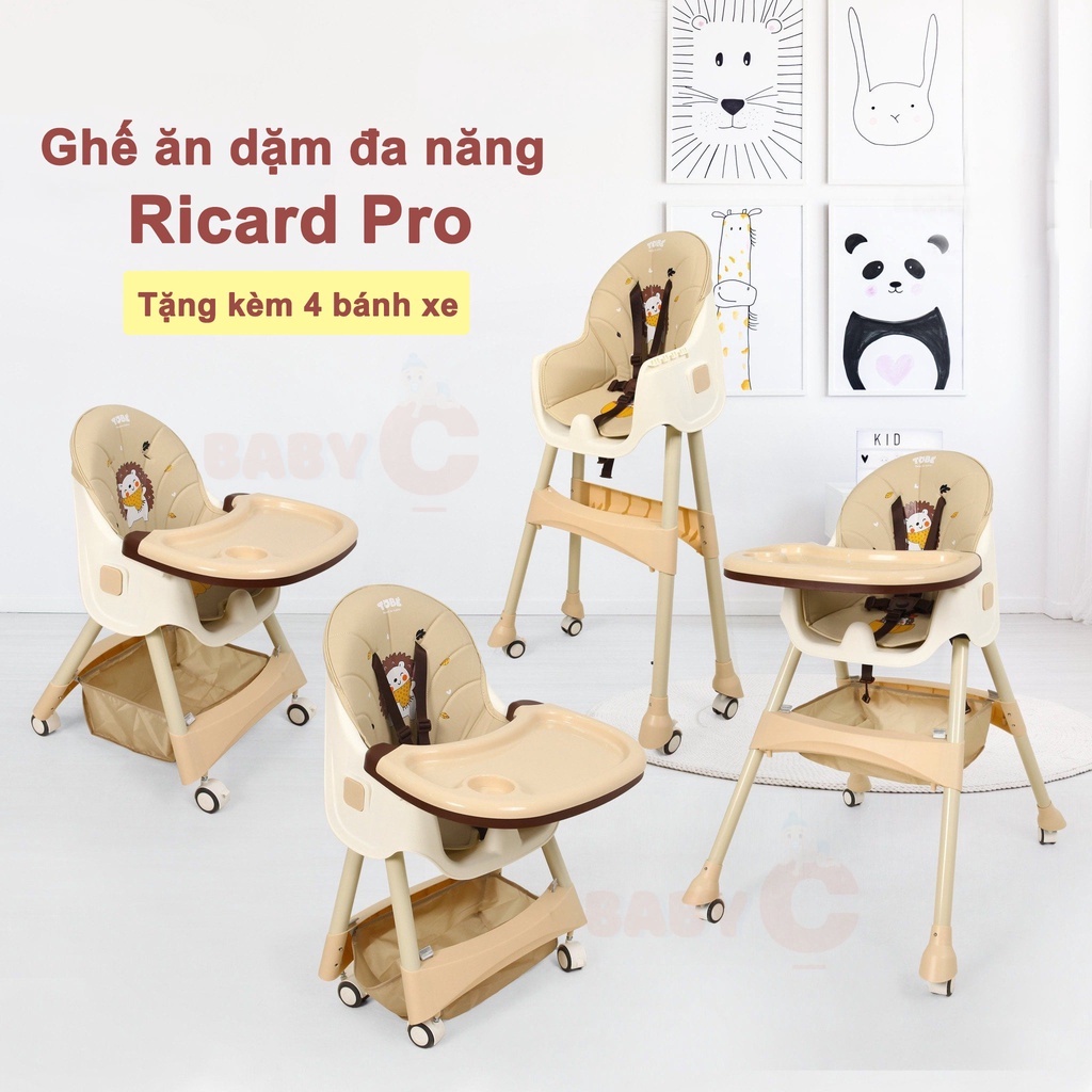 Ghế ăn dặm đa năng TOBÉ - Ricard cao cấp cho bé từ 6 tháng tuổi HolaKids Decor