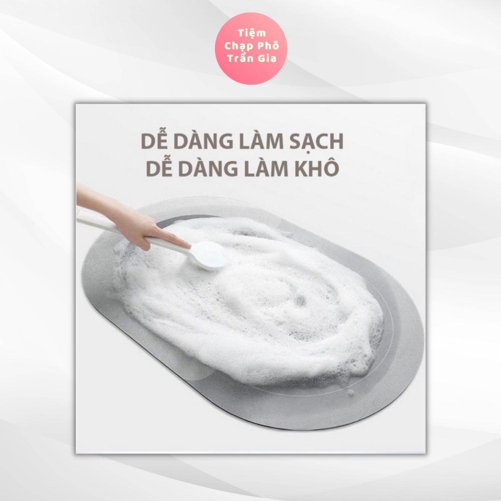 Thảm lau chân chống trơn trượt cao cấp, Thảm chùi chân silicone siêu thấm nước 40 x 60 cm