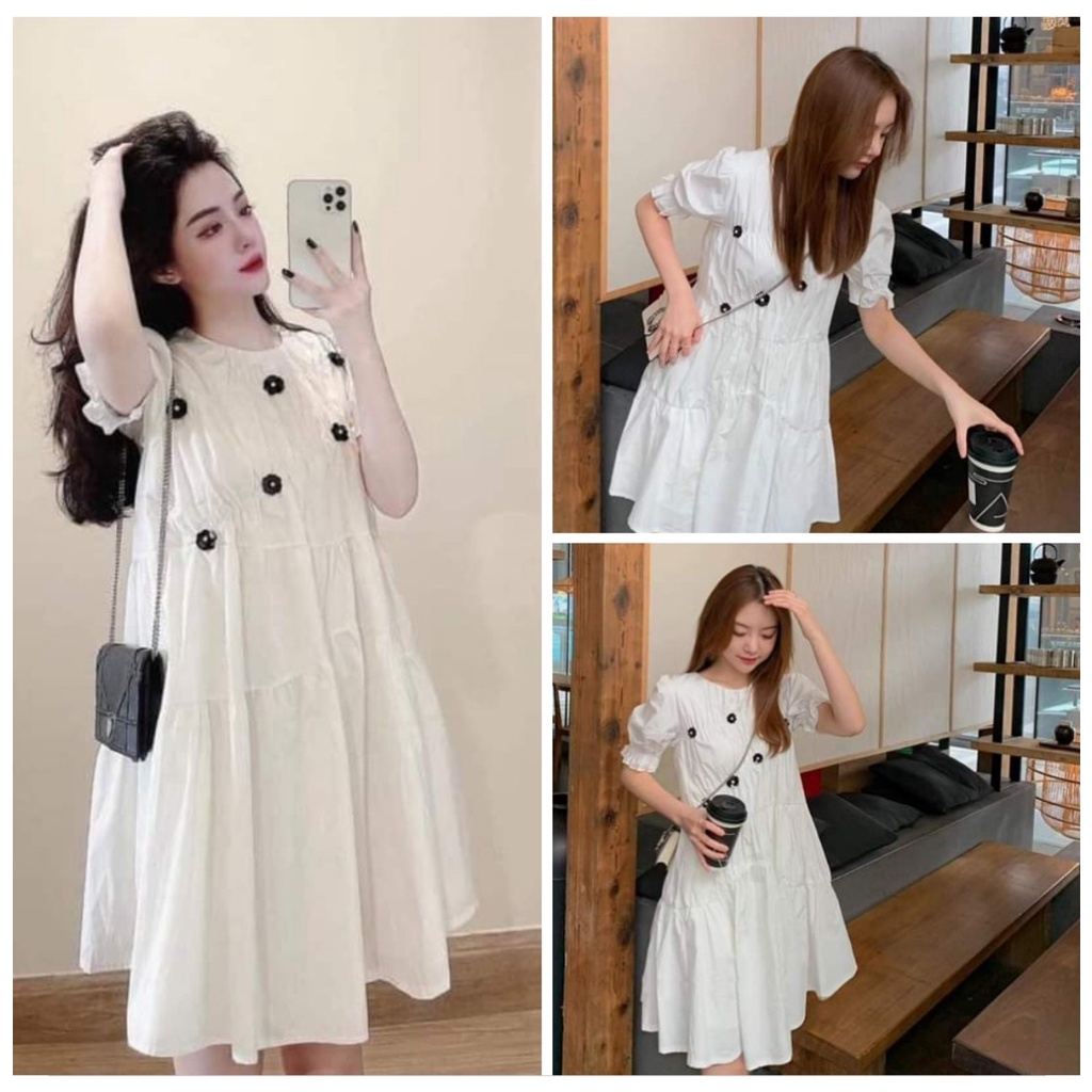 Đầm bầu đính hoa rúm ngực thời trang thiết kế MSP319 Mom and Baby