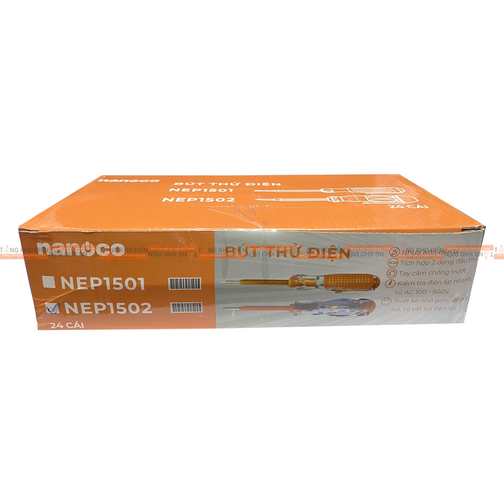Bút thử điện Nanoco NEP150 nhựa ABS, tay cầm chống trượt [CHÍNH HÃNG]