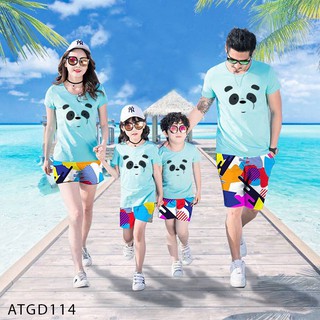 Áo thun gia đình in mặt gấu cute - atgd114