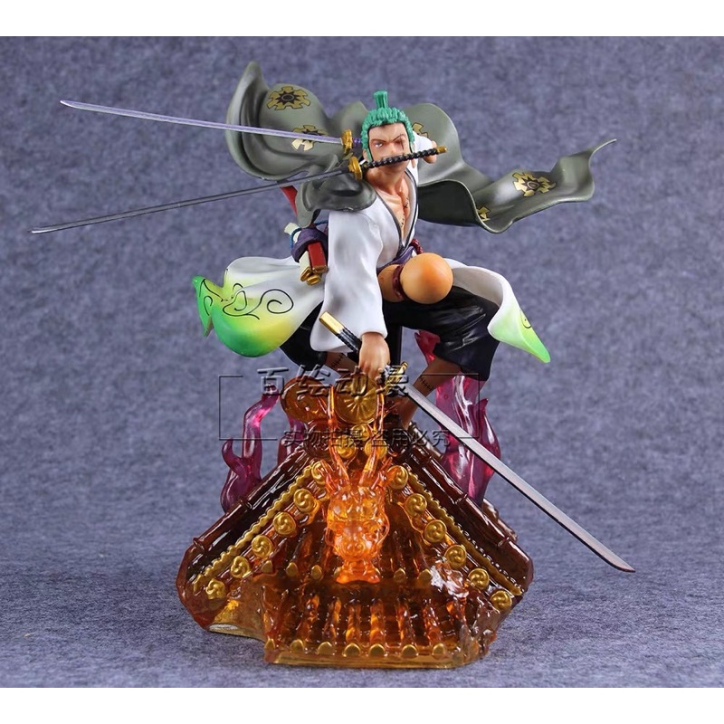 [RẺ NHẤT SHOPEE] Mô hình Figure One Piece Zoro wano Mái Nhà 28cm có led - Fullbox