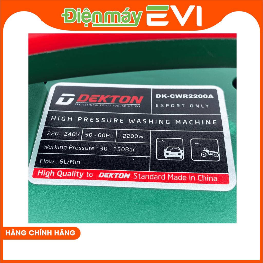 Máy rữa xe DEKTON DK-CWR2200A lõi đồng 100% Máy rữa xe áp lực cao công suất cao 2200W - 9L/min Máy rữa xe chính hãng