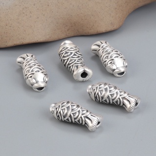 [S925] Charm 3D cá bạc chiêu tài - MH686 MOCHUONG JEWELRY