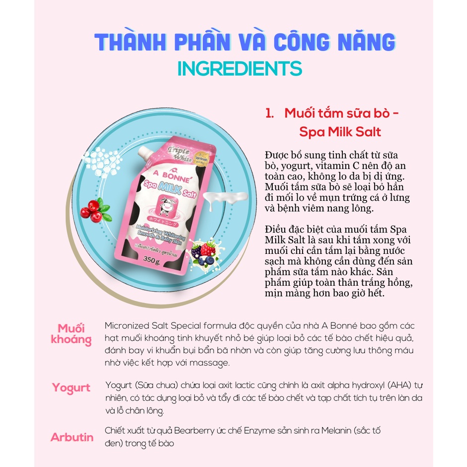 Muối Tẩy Da Chết Spa A Bonne' Thái Lan 350g