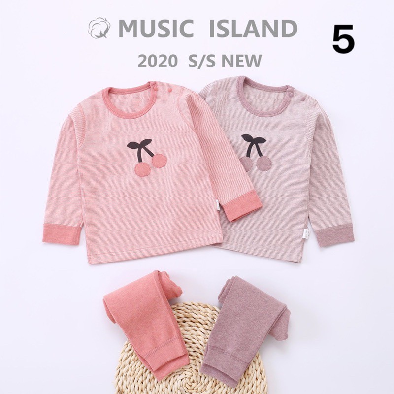 Bộ cài vai cotton nhung dầy nỉ Music Island