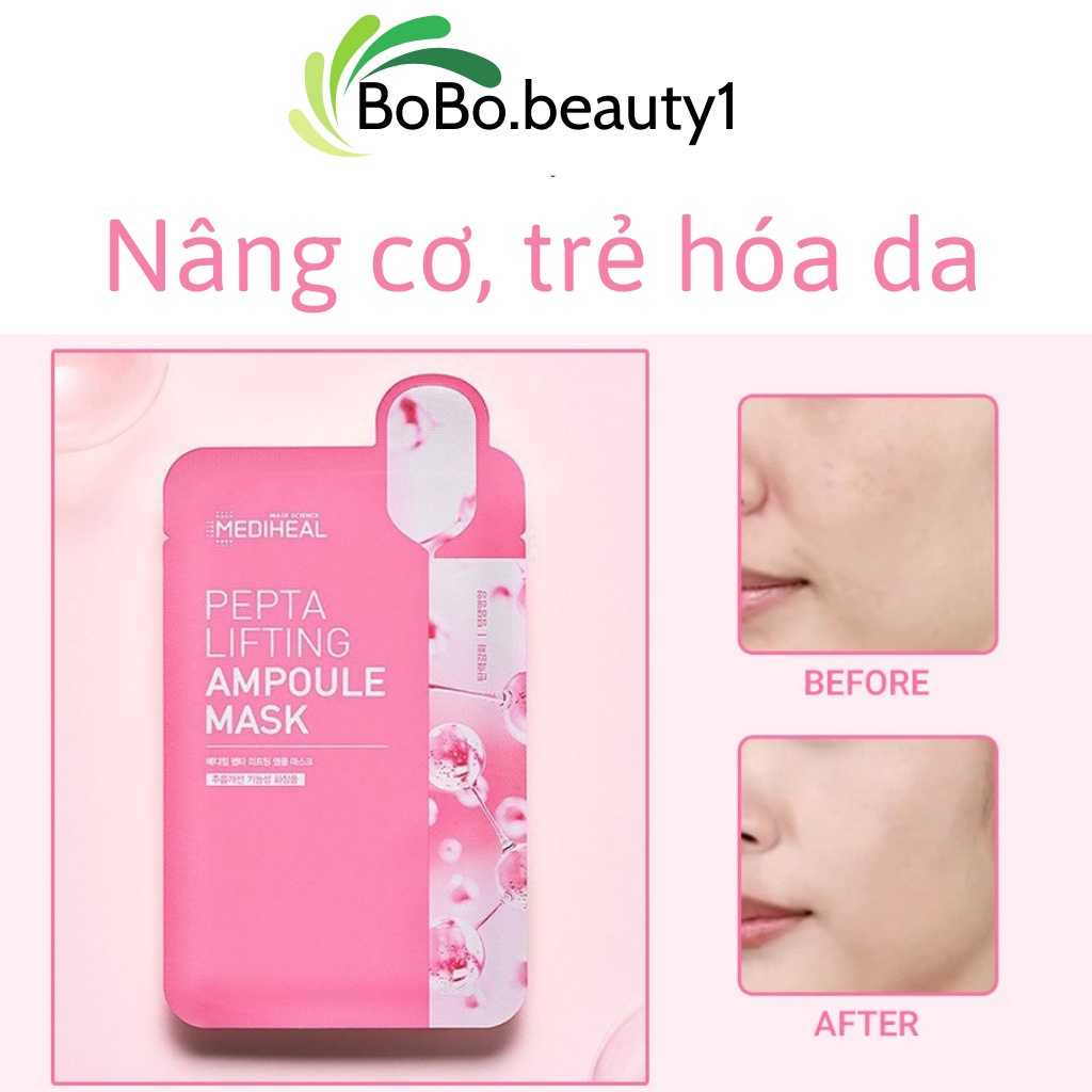 Mặt nạ giấy Mediheal dưỡng trắng sáng da Hàn Quốc mask giảm mụn cấp ẩm nâng cơ chống lão hóa mờ nếp nhăn