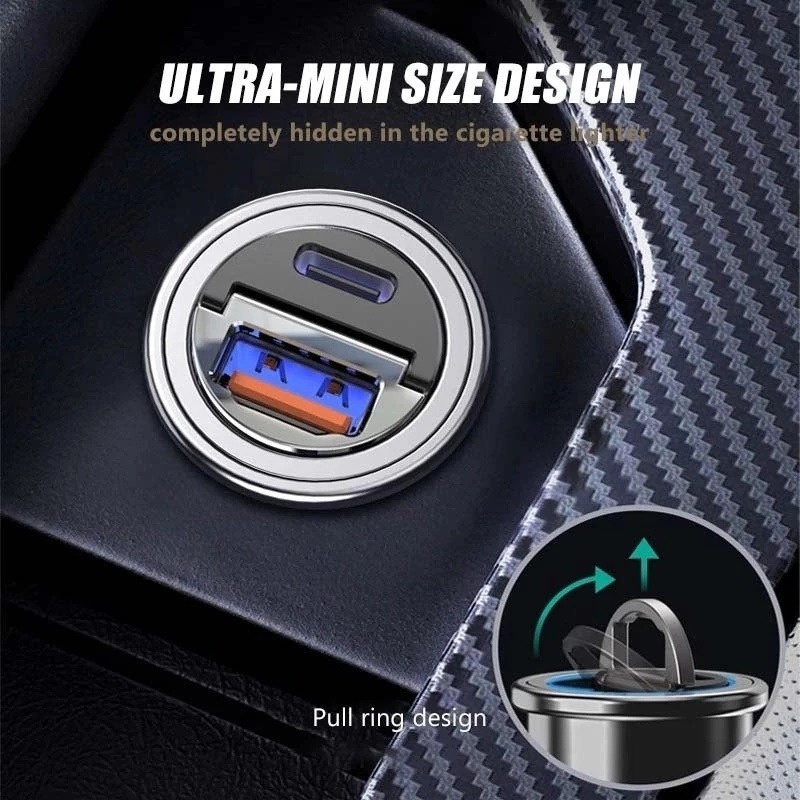 Bộ Sạc Nhanh USB Kép QC 4.0 3.0 PD+QC/PD+PD Dành Cho Xe Hơi