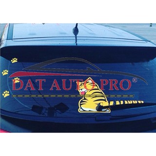 Tem dán kính sau ô tô hình con mèo dễ thương