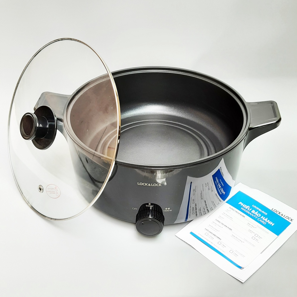 Nồi Lẩu Điện Chính Hãng Lock&amp;Lock Versatile Hot Pot EJP546BLK 4 Lít