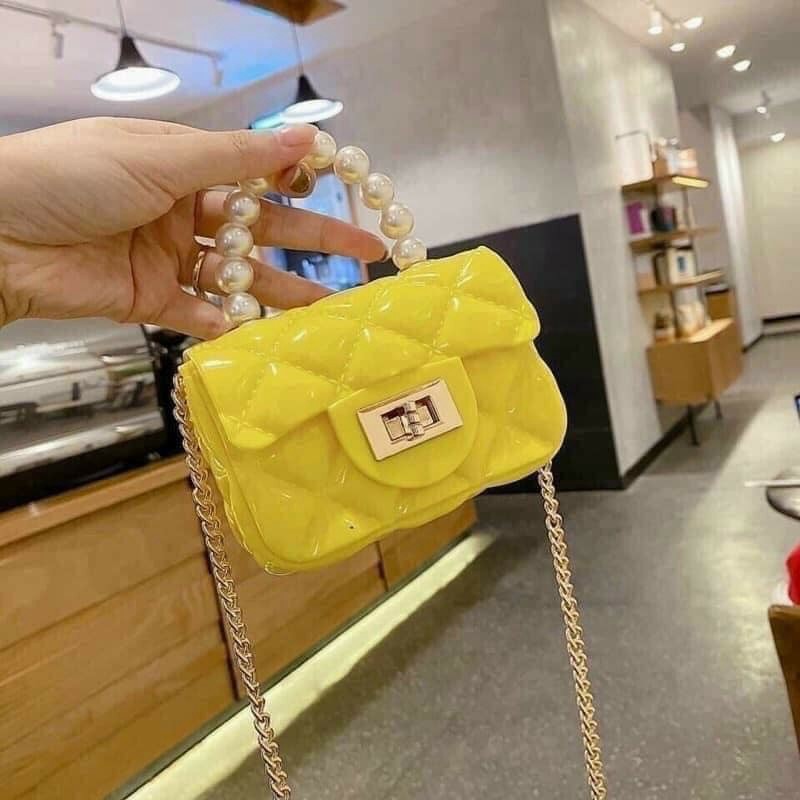 Túi Ngọc Đẹp FreeShip Túi Ngọc nhựa mini quai ngọc siêu bền, Túi quai ngọc trai nhân tạo