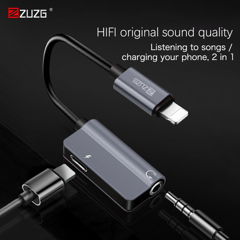 Jack chuyển Lightning to Lightning + 3.5mm - YL6i Chính hãng ZUZGVN