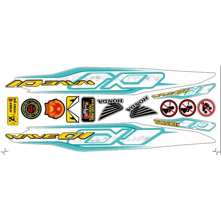Tem Rời Wave 50cc,100cc V9 Đủ Màu - Ảnh Thật #Temxemay#Decal #Wave50 #Wave100 #Wave100cc