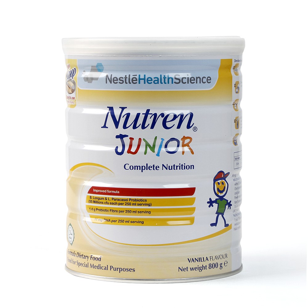 Sữa Nutren Junior 800g Nhập Khẩu Chính Hãng( date t9/2022)