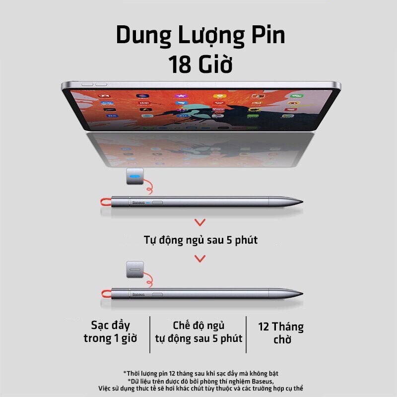 Bút Cảm Ứng Stylus Chuyên dành Cho iPad Baseus Square Line Capacitive