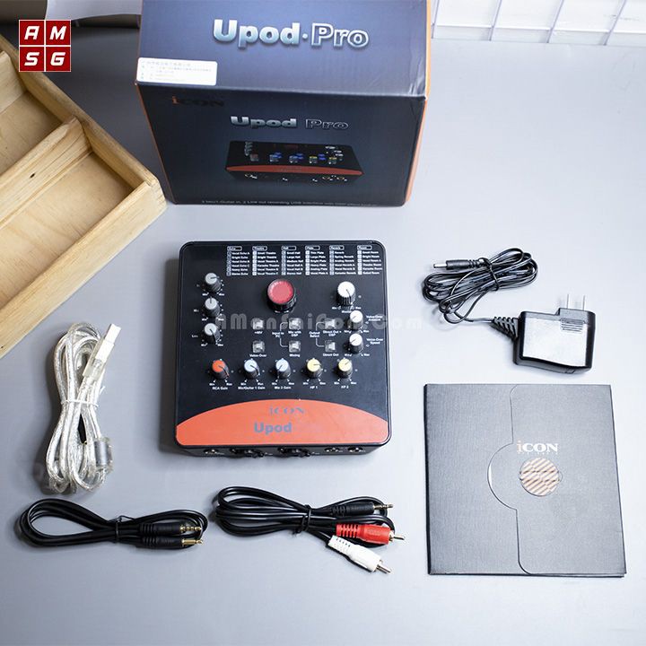 Combo mic thu âm TAK35 – Sound card Icon Upod Pro chân đế dây livestream MA2 dây mic 3m- Bộ mic livestream đầy đủ ♥️♥️