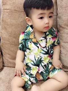 Bộ lanh lụa bé trai