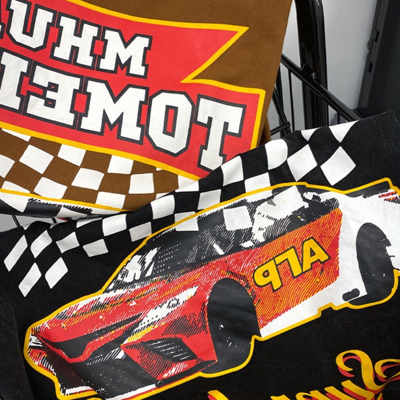 Áo Thun Tay Ngắn Cổ Tròn In Họa Tiết Phong Cách Preppy Cổ Tròn 19B6317 Cho Nam Và Nữ