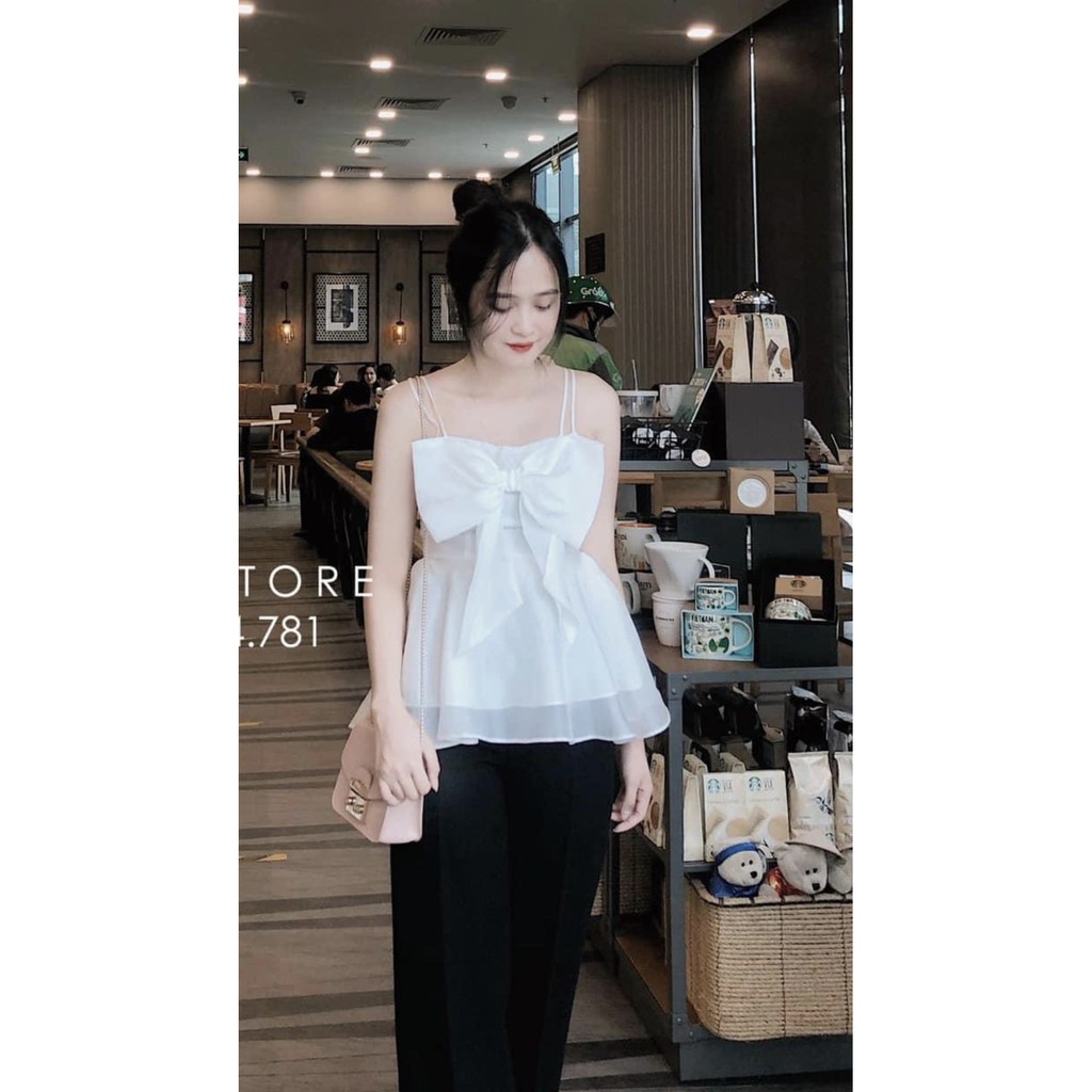 [Mã WAMT10K giảm 10k cho đơn 0k] Áo 2 dây nơ ngực QC siêu hot