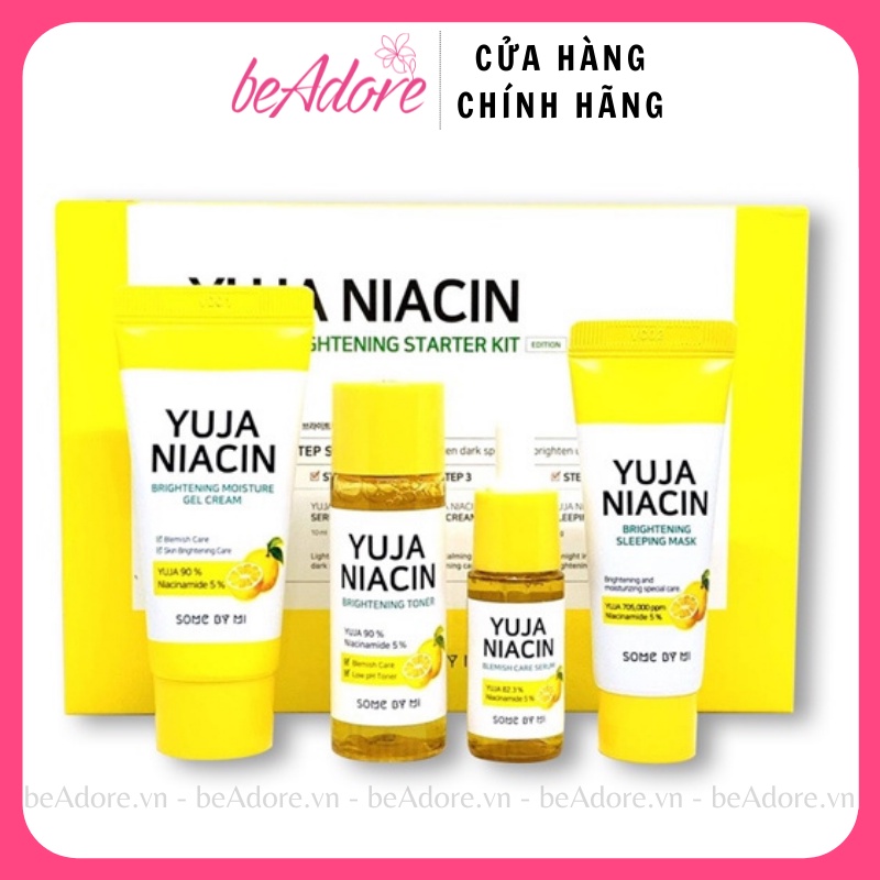 Bộ Kit 4 món Some By Mi Yuja Niacin 30 Days Miracle Brightening Starter Kit - Edition