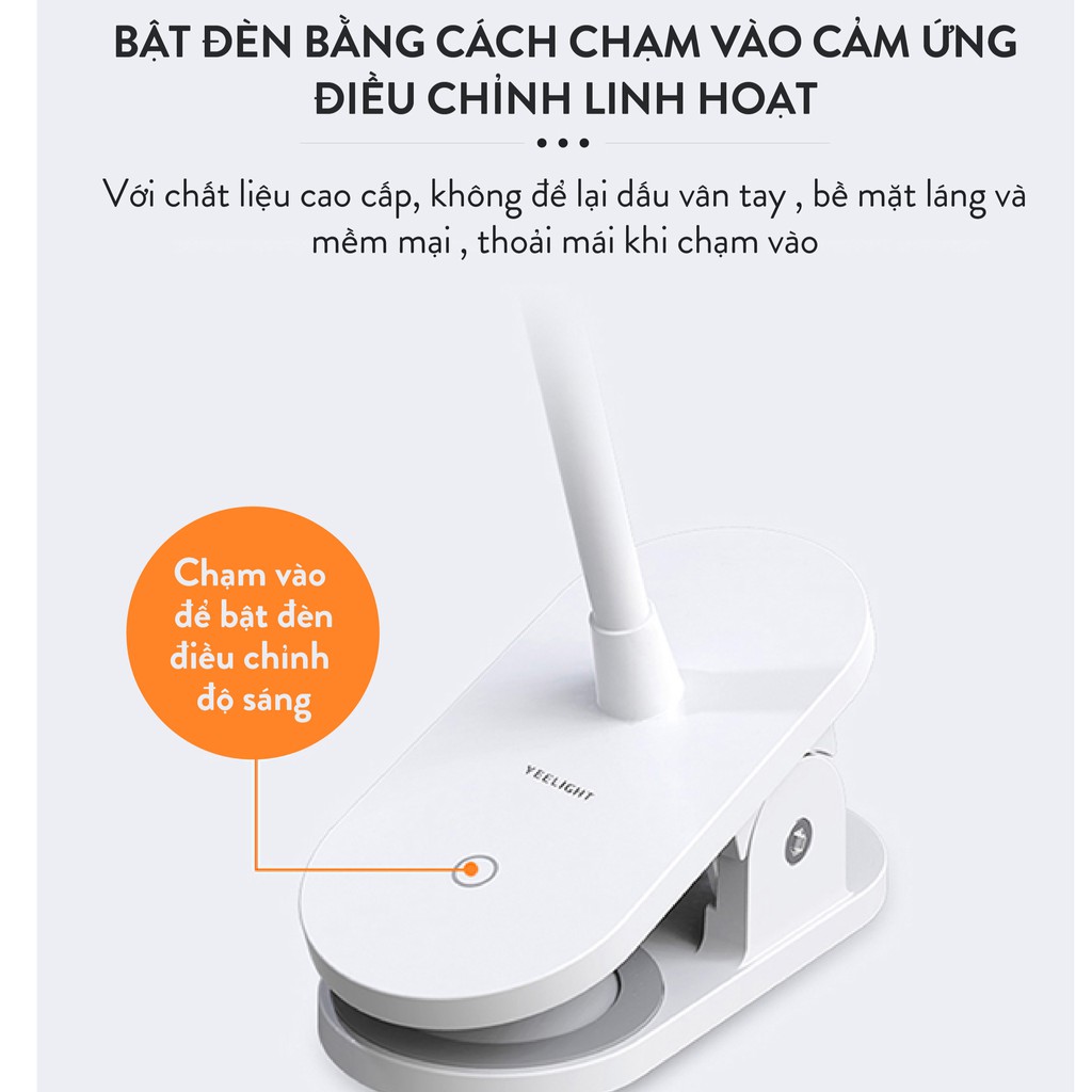 Đèn LED kẹp để bàn Xiaomi Yeelight J1 Pro- Tiện lợi, Sang trọng, dung lượng pin 1500 mAh