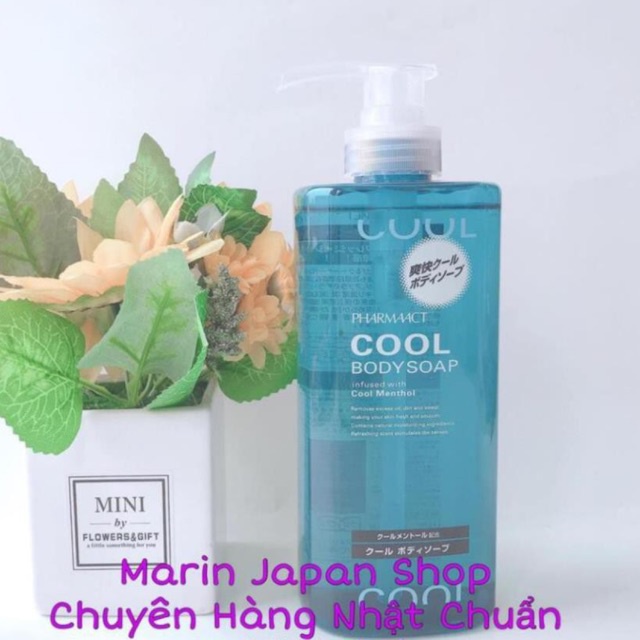 Sữa tắm cho nam Cool Body Soap Pharmaact (Hương bạc hà) - Nhật Bản