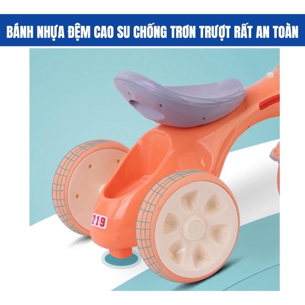 Xe đạp 3 bánh cho bé BabiboKids, xe chòi chân phù hợp cho bé từ 1 đến 5 tuồi có nhạc có đèn chất liệu nhựa an toàn