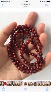 Tràng hạt gỗ đàn hương đỏ 6 li thơm