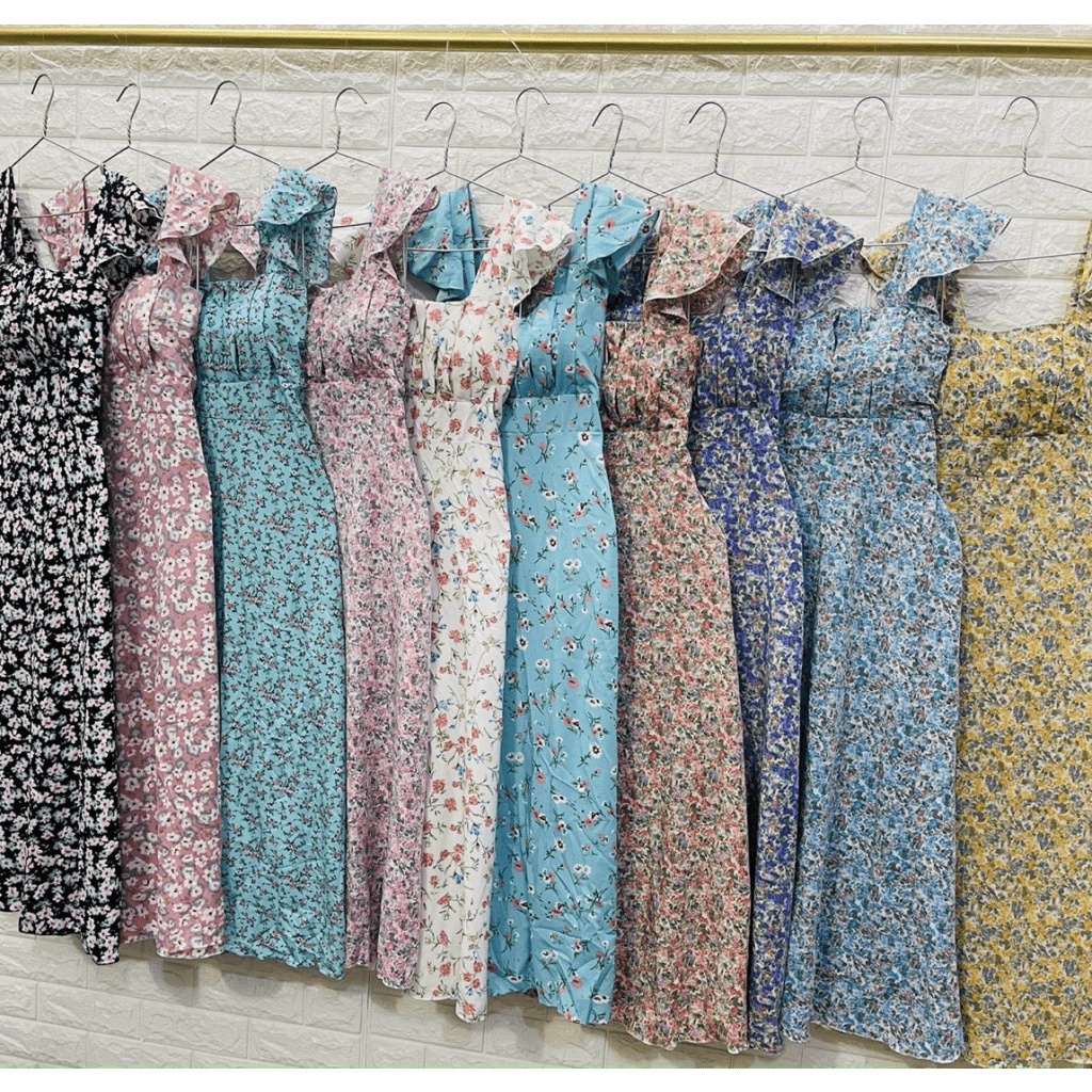 [HCM] Đầm maxi hoa đi biển cho mùa hè mát mẻ thời trang thoáng mát xinh xắn KME FASHION