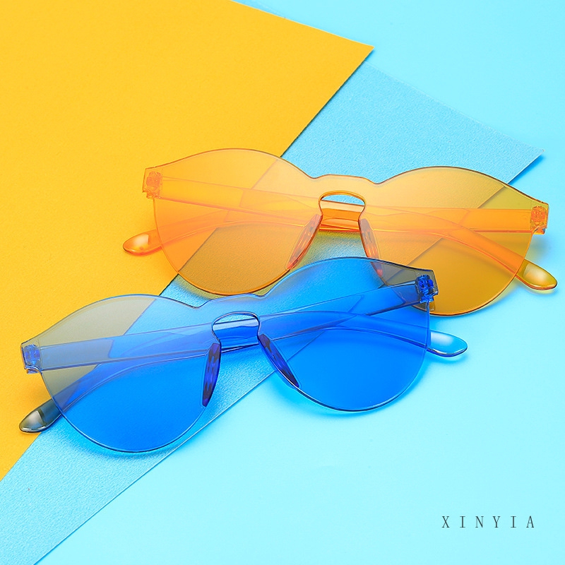 Kính Mát Không Gọng Trong Suốt Thiết Kế Đơn Giản Cho Nữ