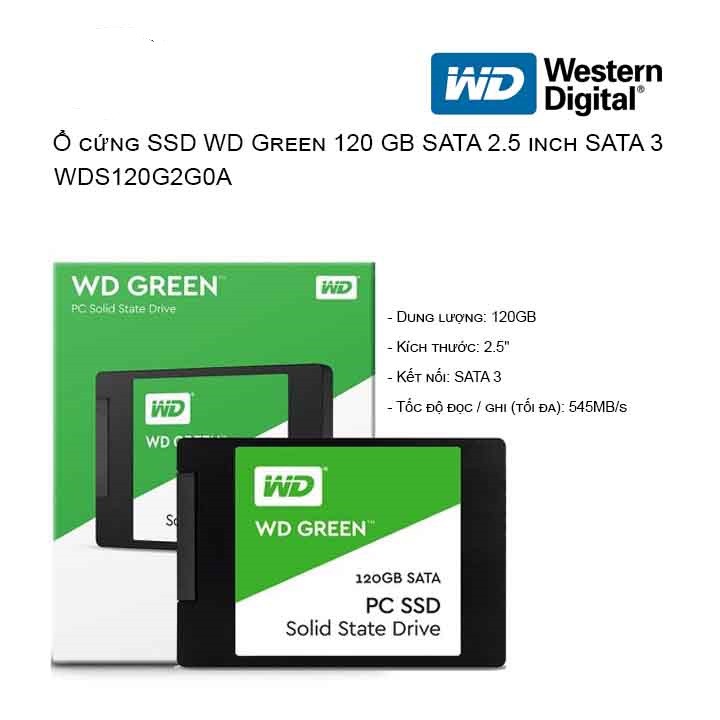 SSD WD 240GB Western Digital Green 2.5&quot; SATA 3-Chính hãng