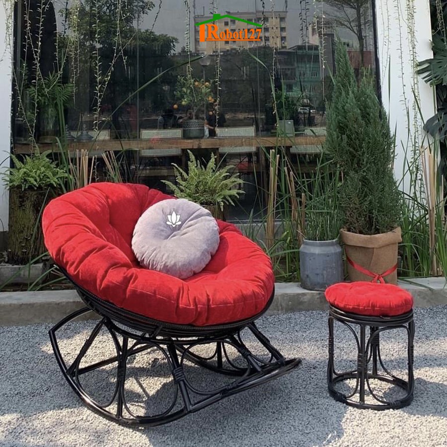 Ghế Papasan Bập Bênh Thư Giãn Phong Cách Bắc Âu