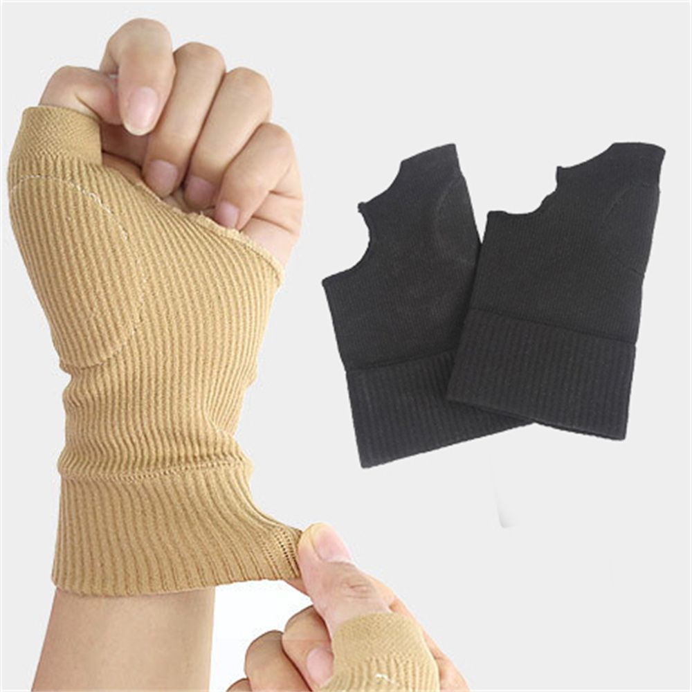 Găng tay nẹp cổ tay xỏ ngón cái có đệm giảm đau mềm mại nhiều màu sắc hỗ trợ chữa bệnh đau khớp/ băng bó tay