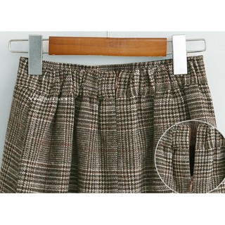 BIGSIZE - Short váy caro xẻ (MS 9166)