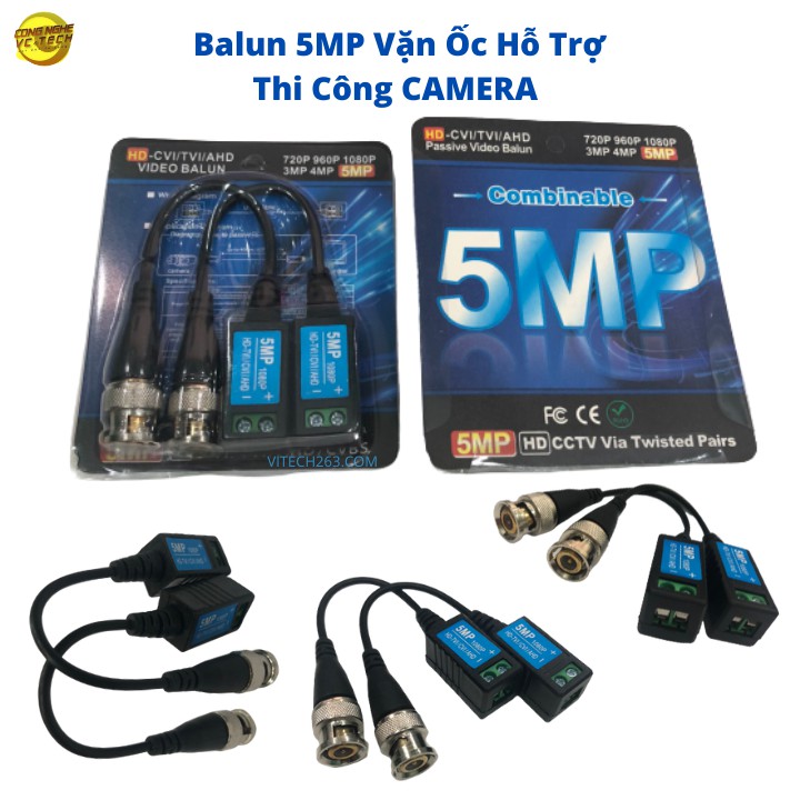 {RẺ VÔ ĐỊCH}Balun 5MP Vặn Ốc Hỗ Trợ Thi Công CAMERA-TIỆN LỢI VÀ KINH TẾ