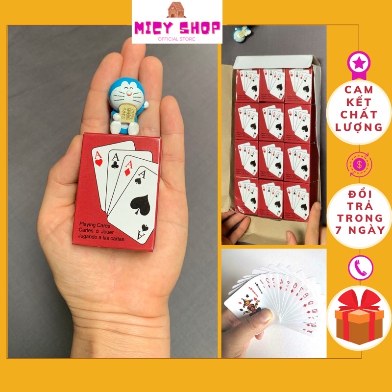 Bài Tây Poker Mini bài tú lơ khơ độc Đáo Cute bỏ túi đi du lịch giải toả stress căng thẳng, bôn 54 lá