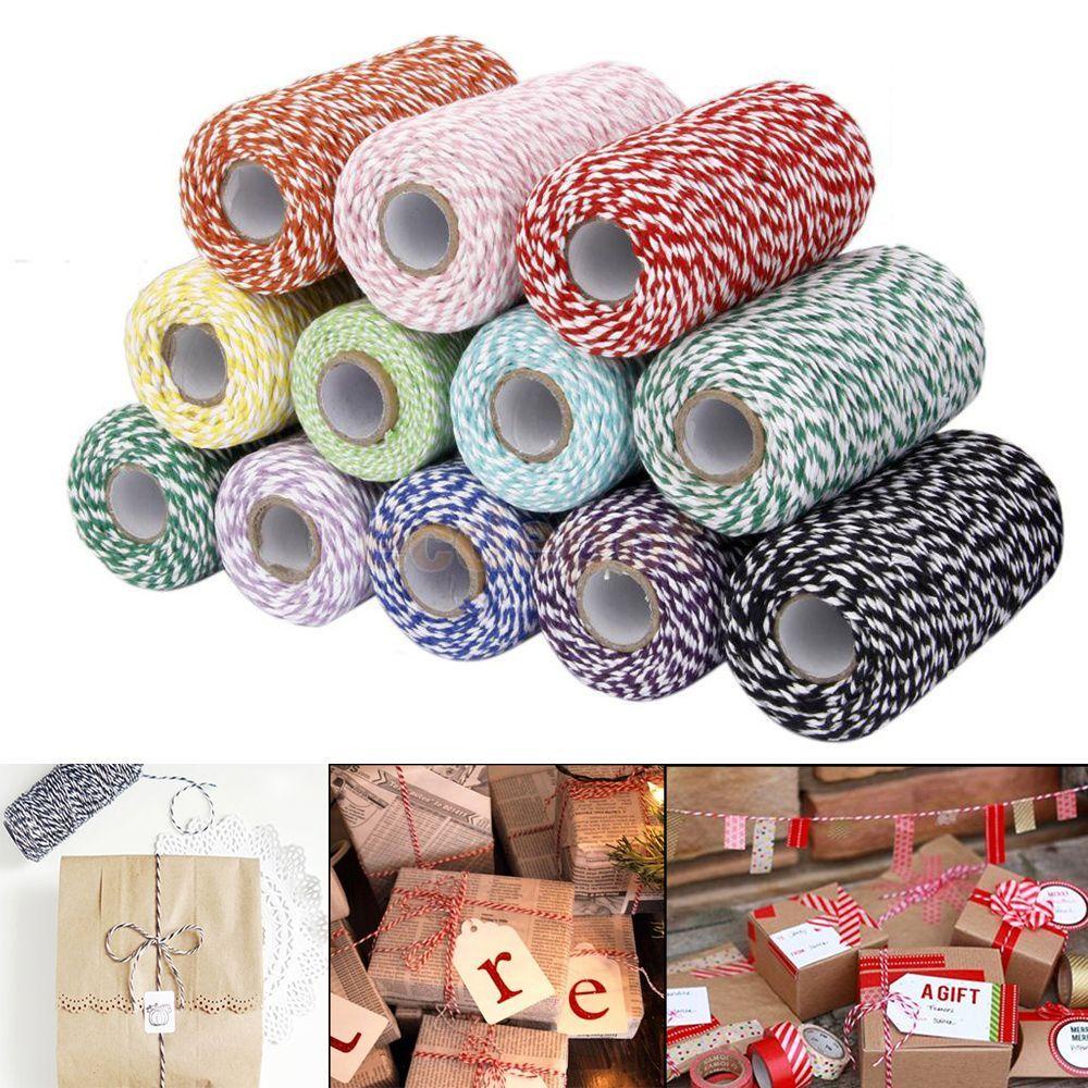 Cuộn Dây Cotton 2 Lớp Dài 100M Dùng Làm Đồ Thủ Công DIY