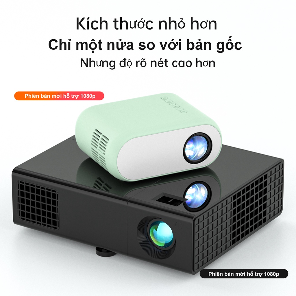 Máy chiếu mini QIAOLET Z1 Android IOS HD hỗ trợ video HD và kết nối với điện thoại, laptop, máy tính