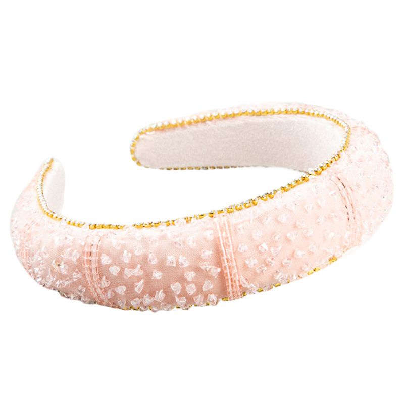 Băng Đô Vải Nhung Bản Rộng Đính Đá Lấp Lánh