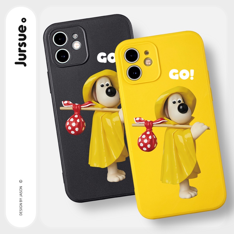 Ốp lưng JURSUE chống bẩn hoạt hình dễ thương đẹp cho iPhone 13 12 11 Pro Max SE 2020 X XR XS 8 7 ip 6S 6 Plus kute Y1773
