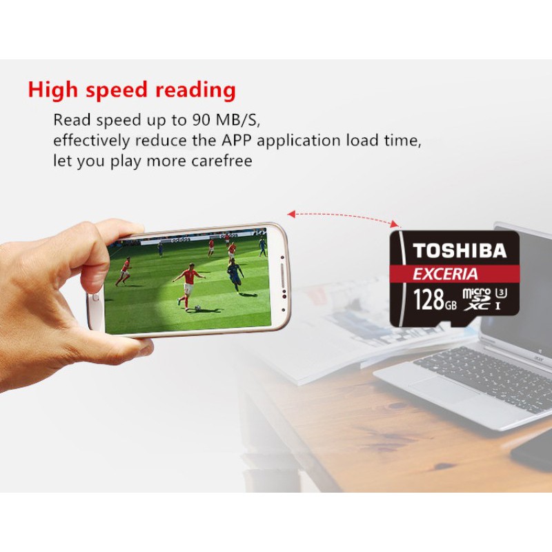 Thẻ nhớ MicroSDXC 128GB Toshiba Exceria U3 hổ trợ Video 4K - BH 5 năm